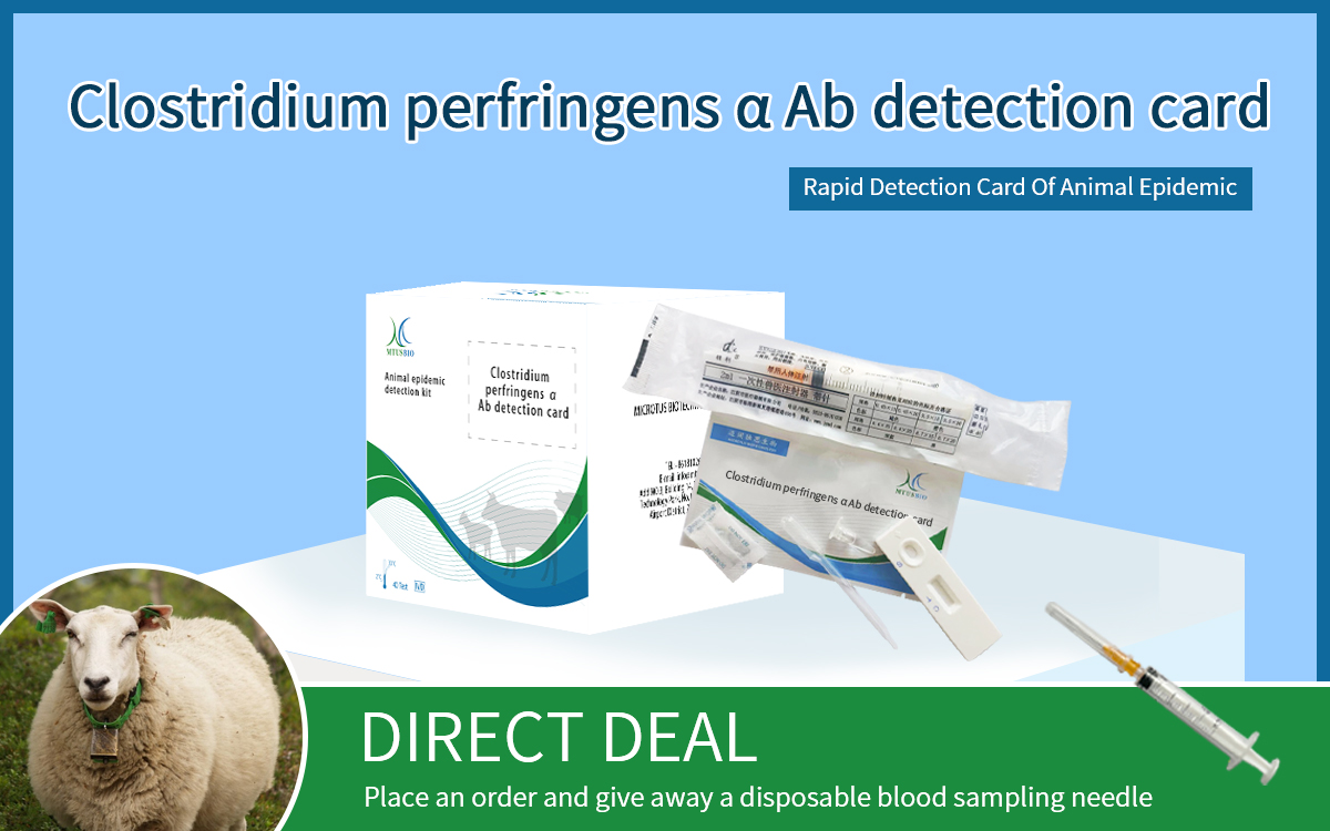 Clostridium perfringens α Ab detection card