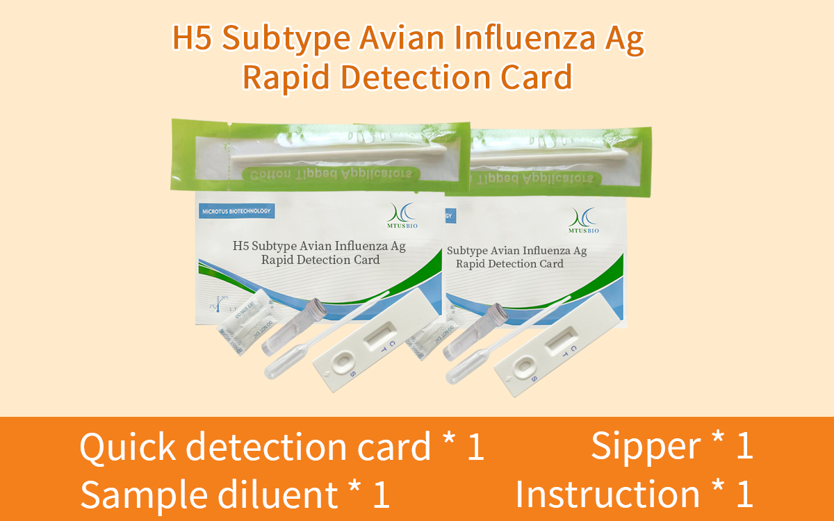 Avian influenza virus H5 antigen rapid test card