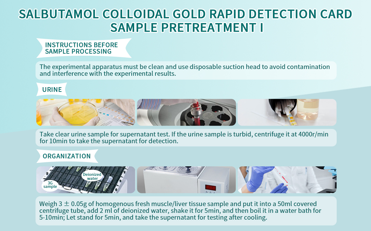 Salbutamol Colloidal Gold Rapid Detection Card